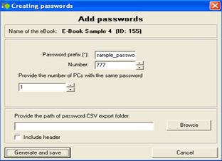 Add new passwords