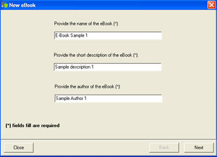 Creating a new e-book